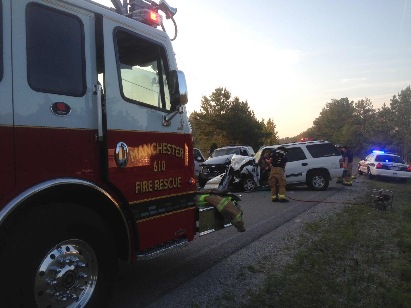 Two Accidents Keep Emergency Crews Busy
