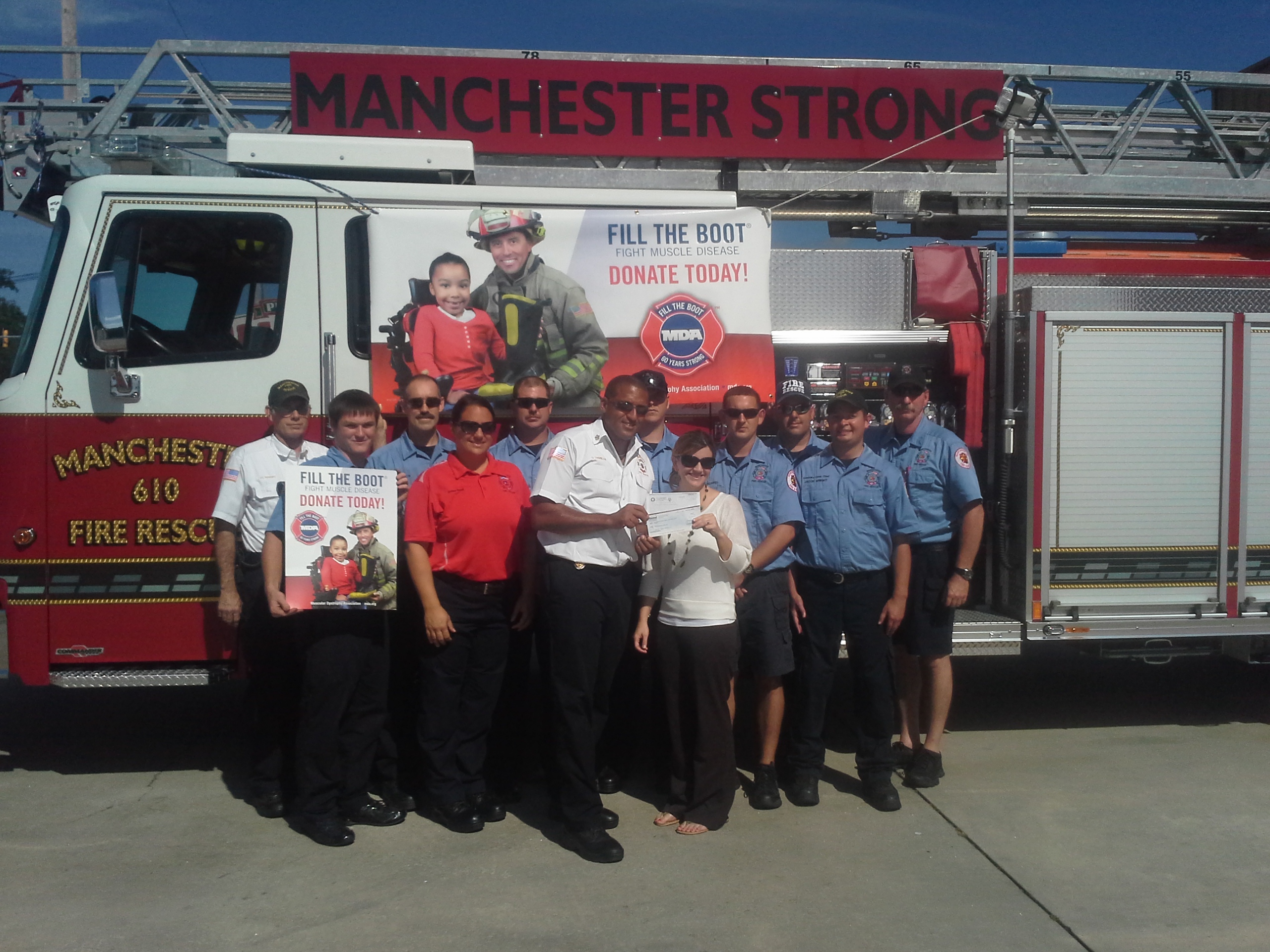 Manchester Firefighters Raise $6,555 For MDA