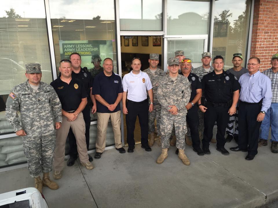 City of Manchester Supplies Sandbags To Army Recruiting Center