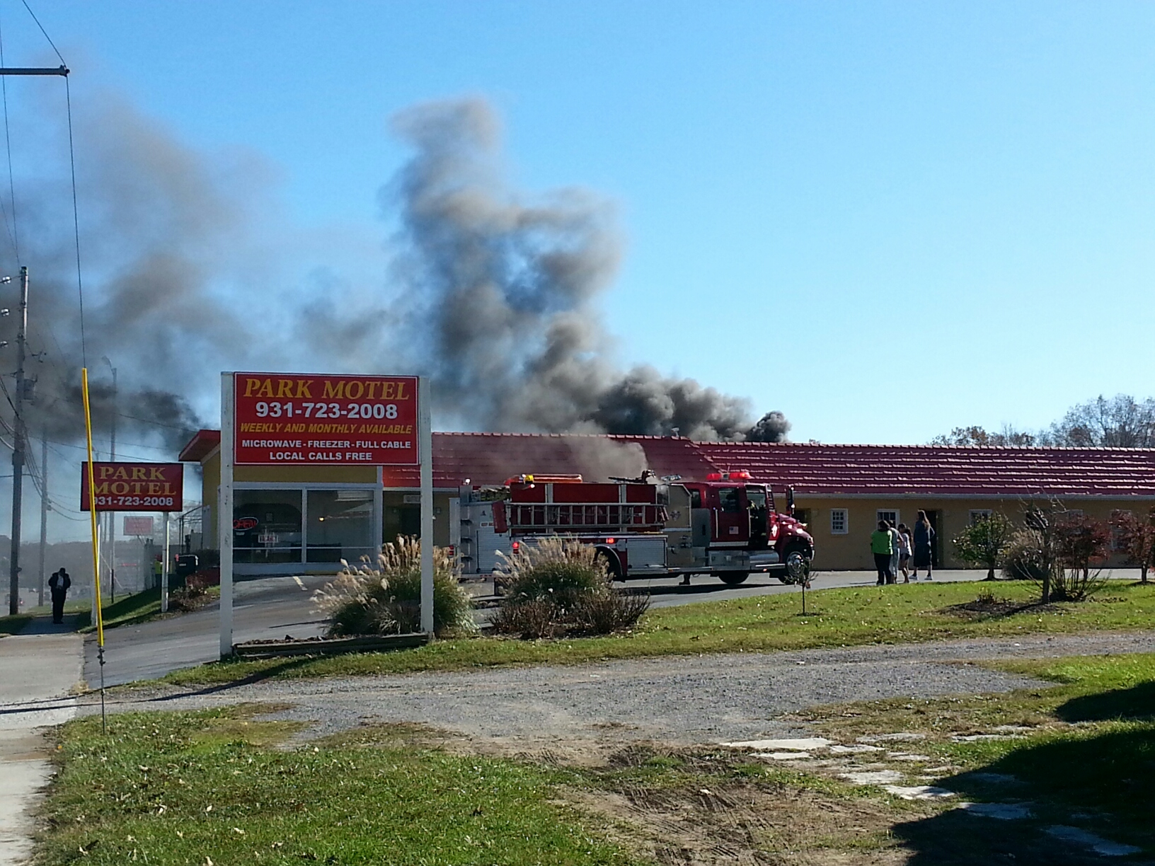 Fire at the Park Motel in Manchester