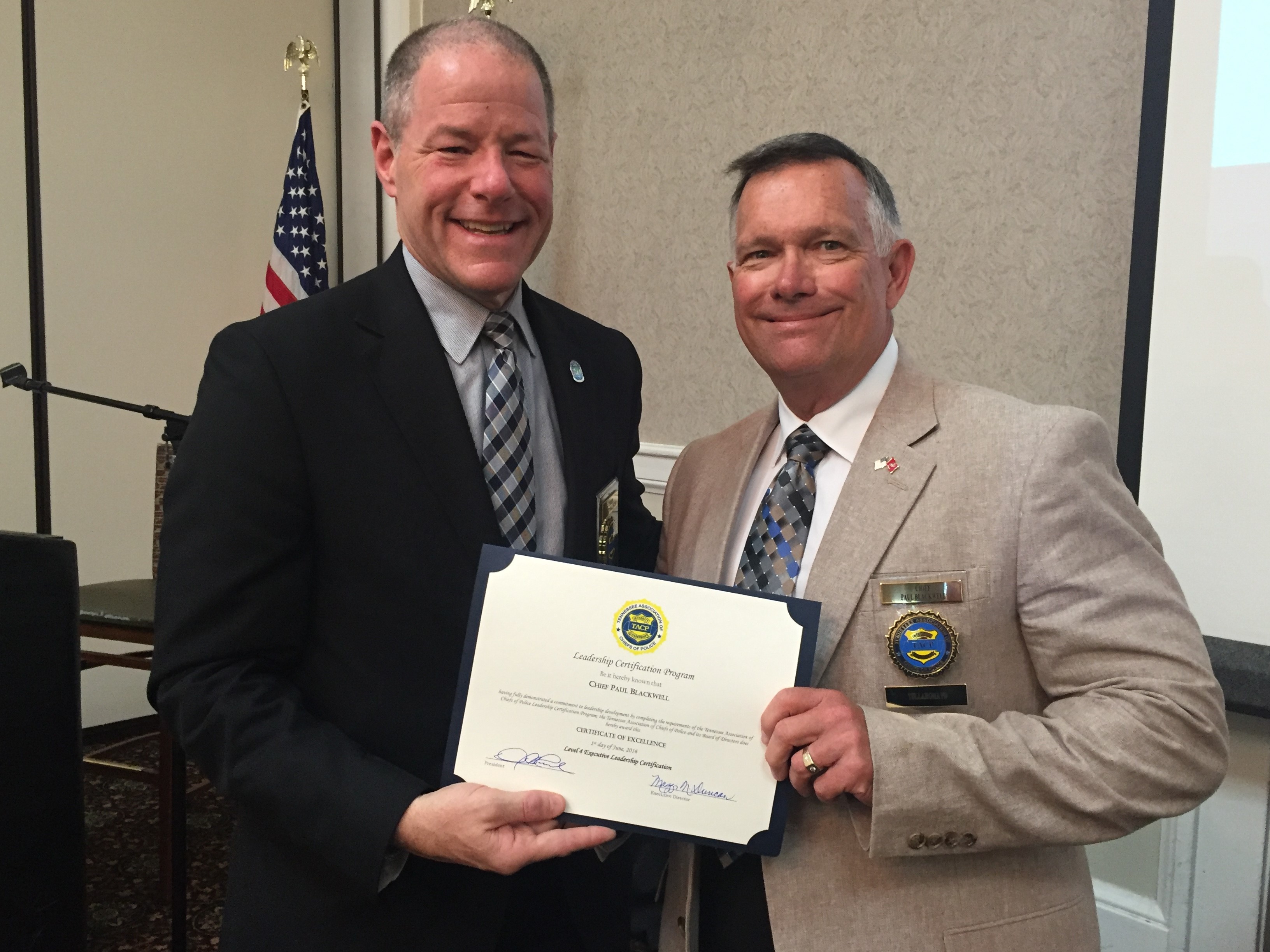 Tullahoma Police Chief Honored