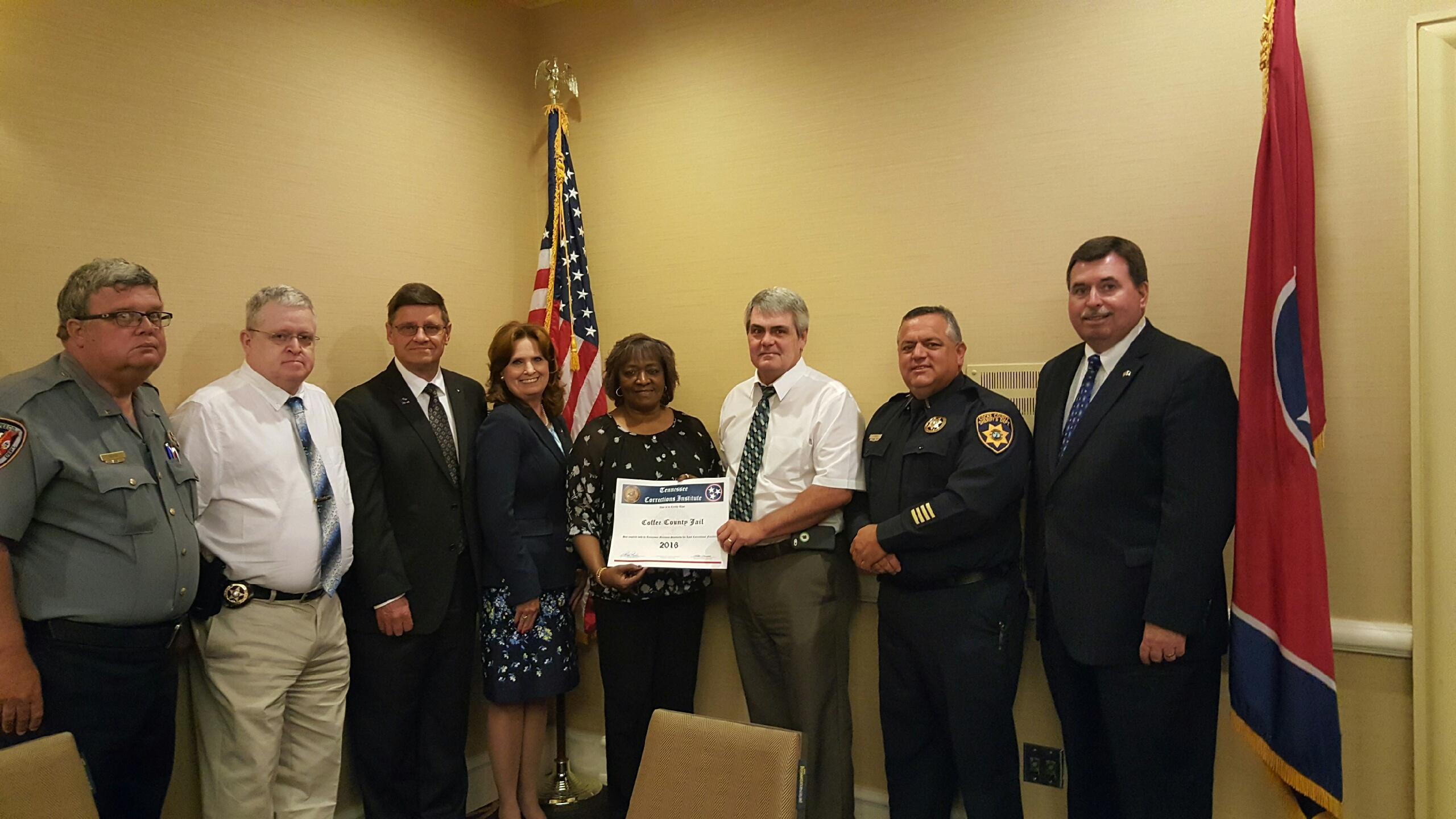 Jail Receives Official Certificate of Certification