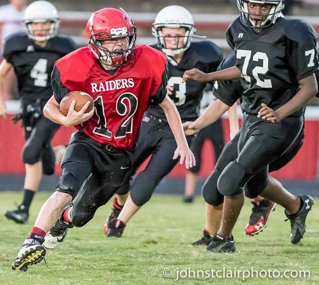 CCMS Football Gets Win on 8th Grade Night