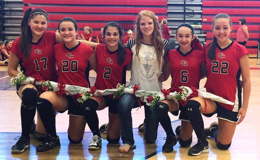 CCMS Volleyball Sweeps North Franklin on 8th Grade Night