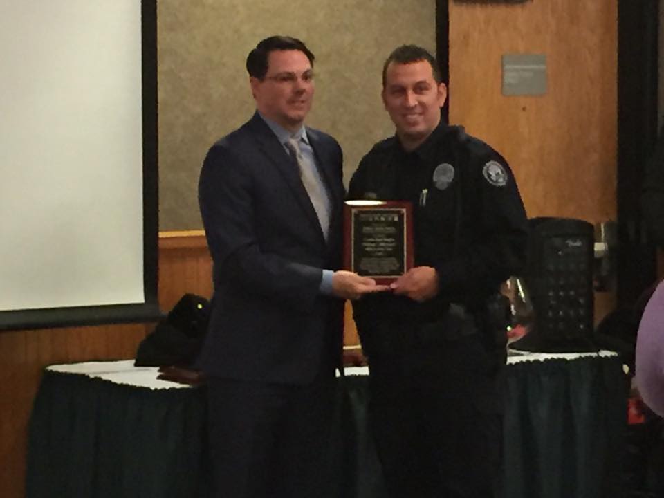 Jamie Norris receives  Tennessee Highway Safety Office, Cumberland Region, “Officer of the Year”