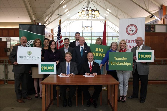 Martin Methodist College signs Articulation Agreement with Motlow College