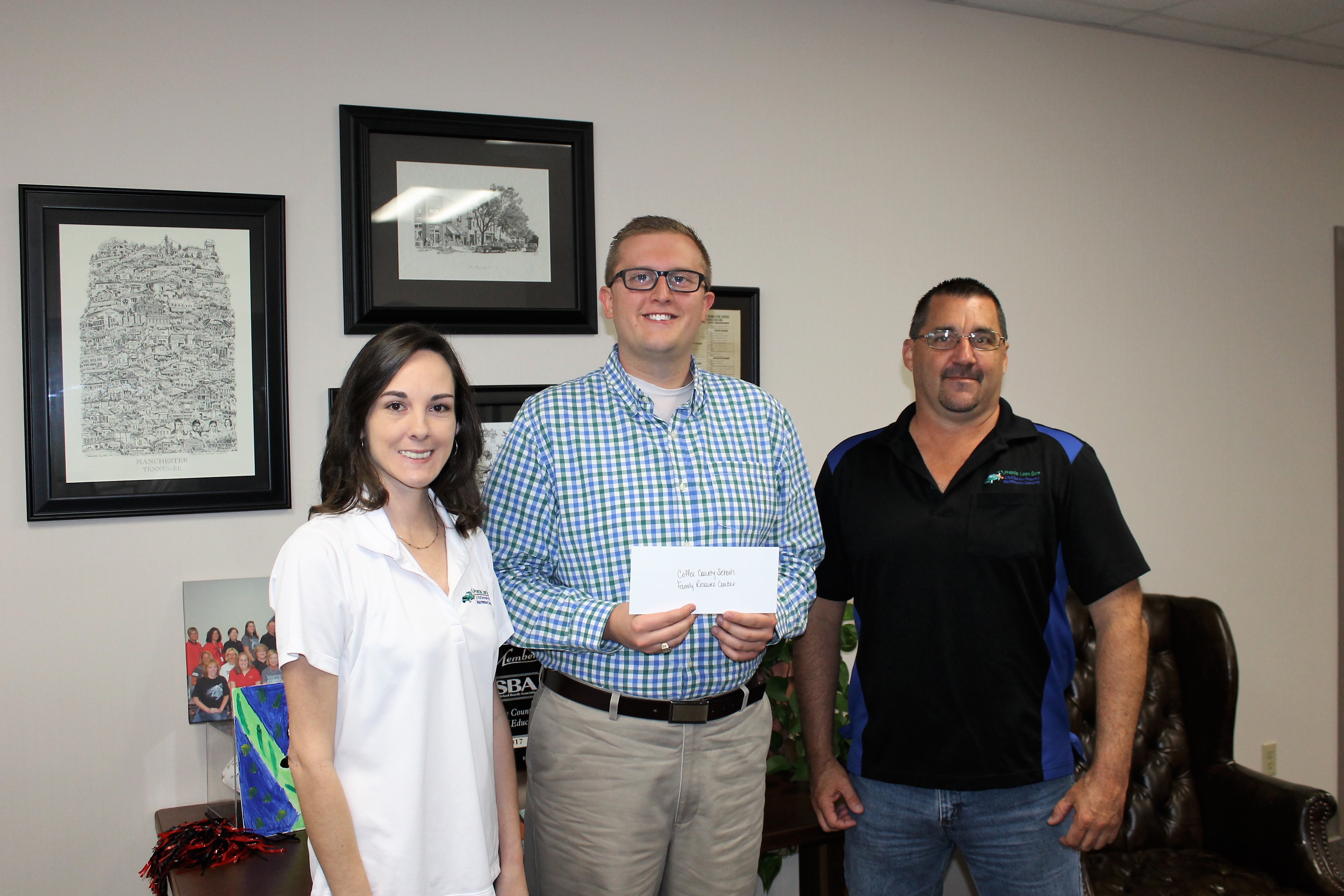 Premier Lawn Care Donates to Coffee County Schools