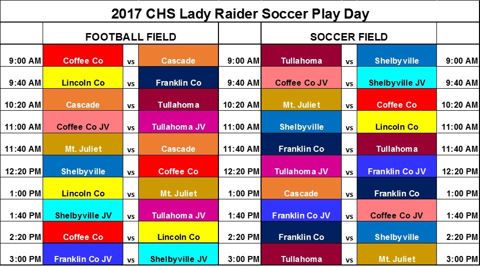 CHS Lady Raider Soccer to Host Scrimmage Play Day
