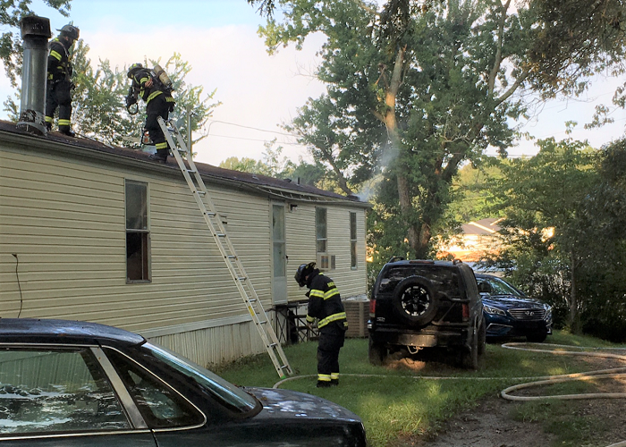 Home Damaged by Fire in Manchester