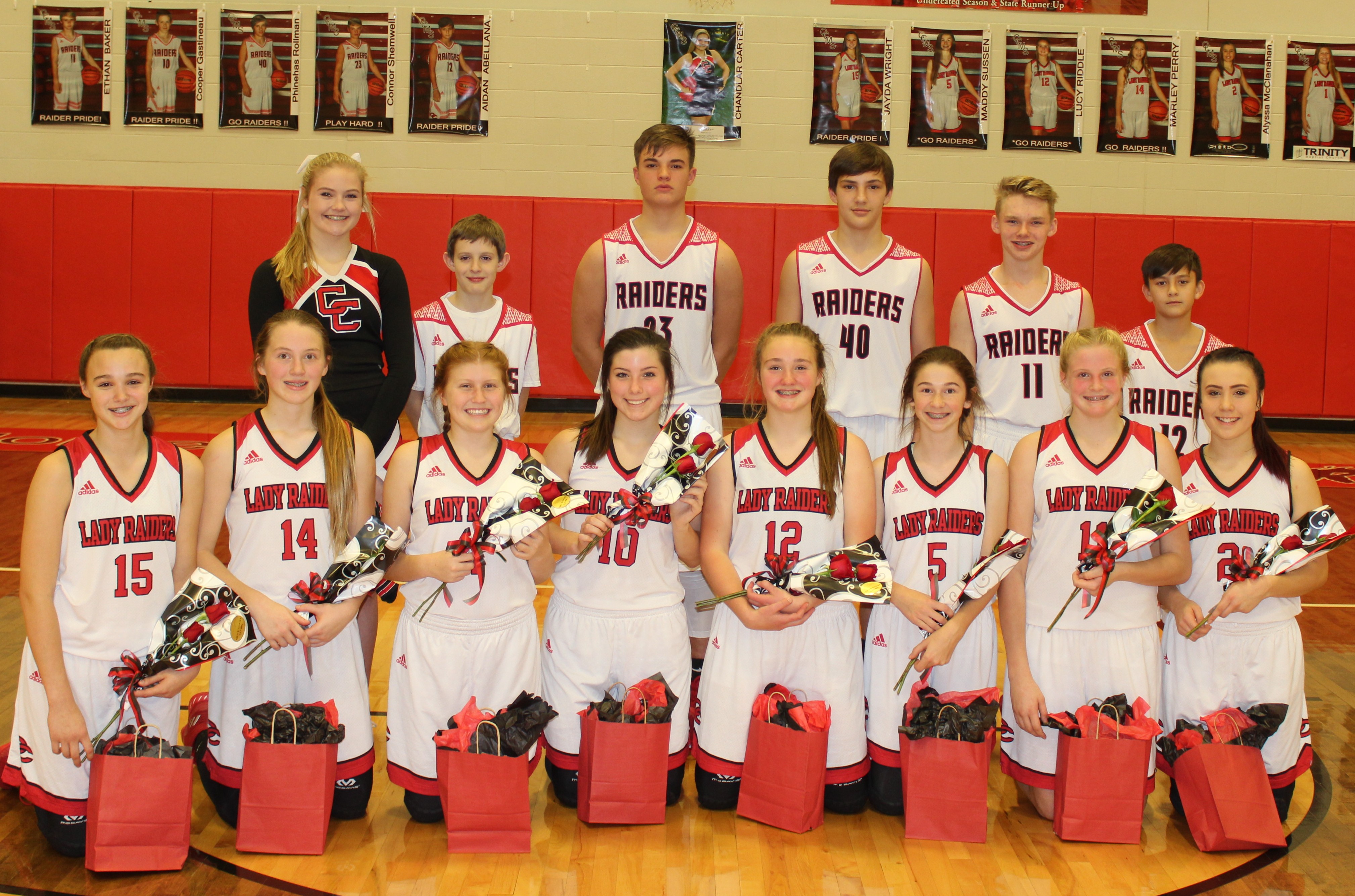 CCMS Basketball Teams Split on 8th Grade Night