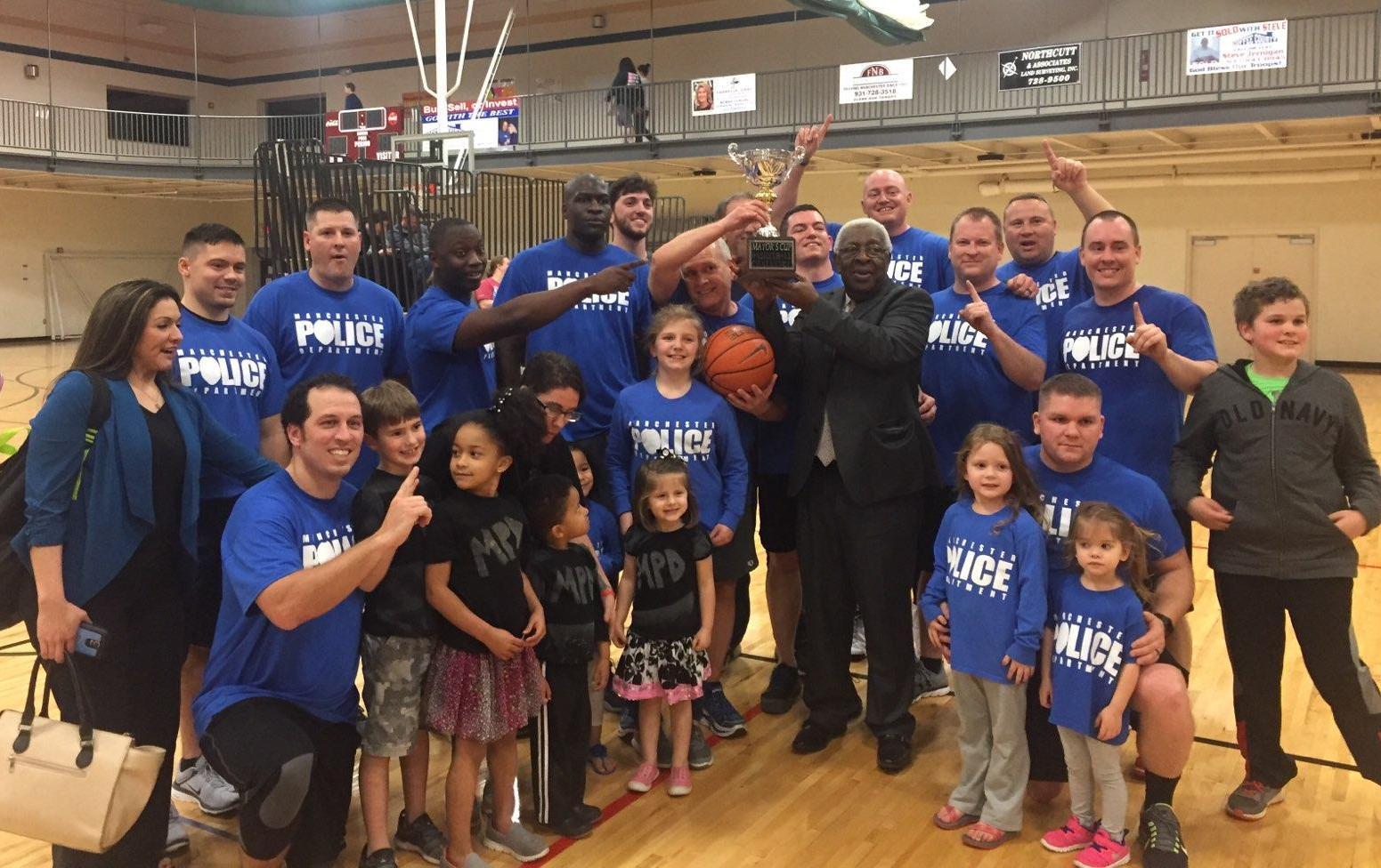Manchester Police Basketball Team Claims 3rd Straight Mayors Cup