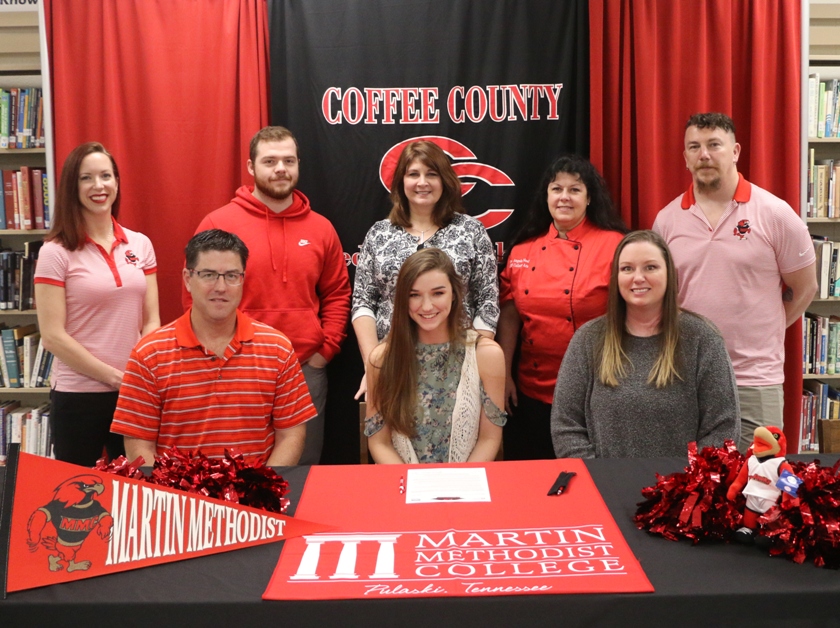 Amanda McGowan Signs Cheerleading Scholarship with Martin Methodist