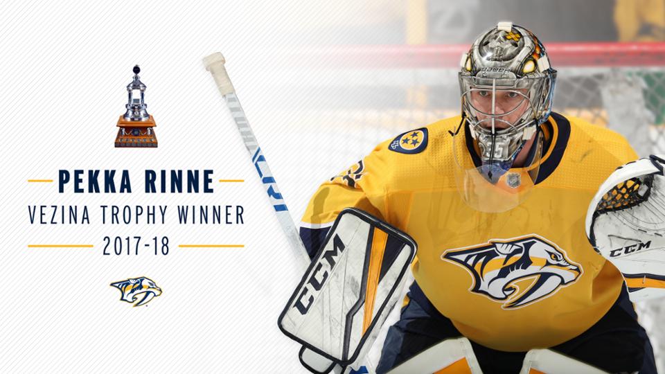 Pekka Rinne Wins Vezina Trophy