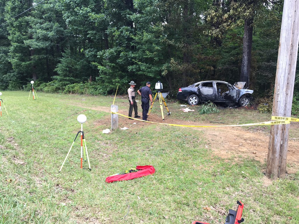 Adult and Three Children Die in Fiery Crash