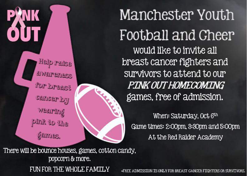 Manchester Youth Football League to Host Pink-Out Homecoming