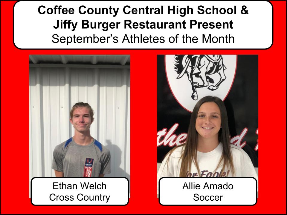Coffee County CHS Announces September Athletes of the Month