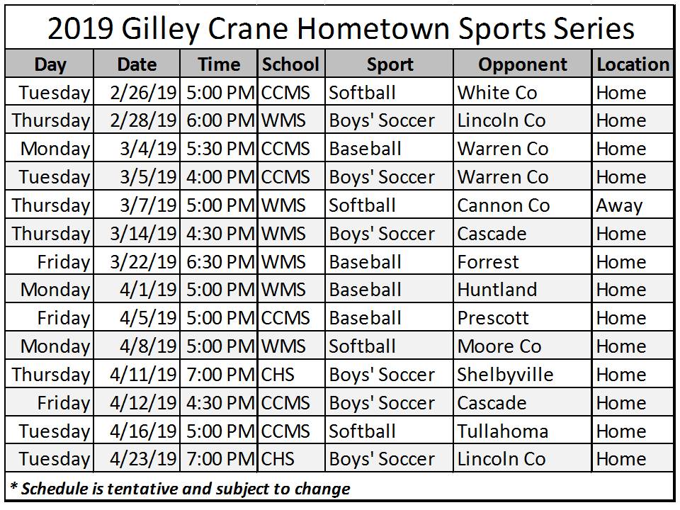 Thunder Radio Debuts Gilley Crane Hometown Sports Series for Spring Sports