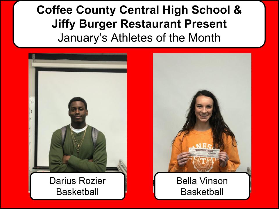 Coffee County CHS Names Athletes of the Month