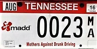 MADD License Plates might be headed back to Tennessee Vehicles
