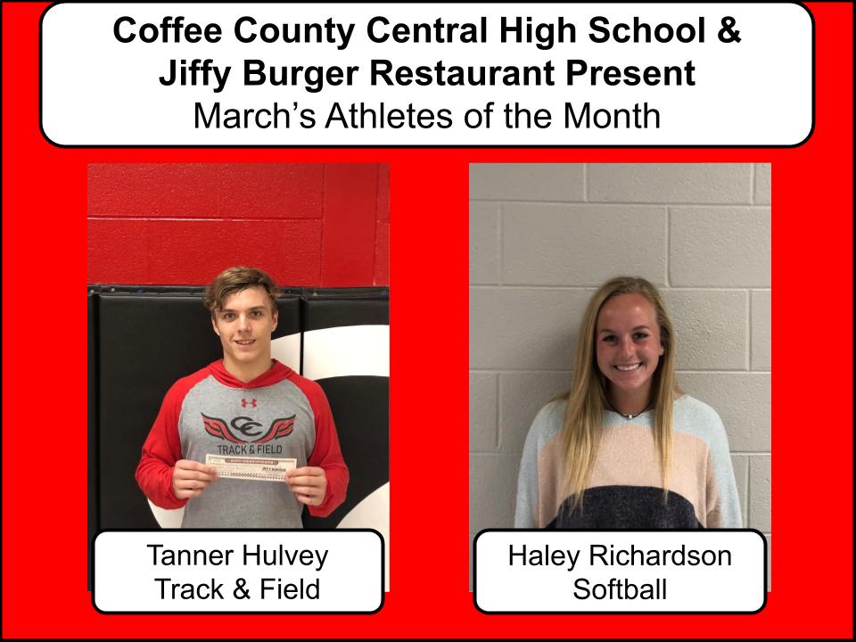 Coffee County CHS Names Athletes of the Month for March