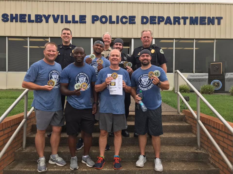 Manchester Police officers run over 30 miles this week to raise awareness for Special Olympics