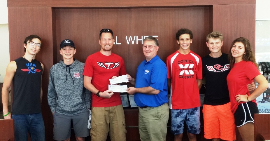 Coffee County CHS Track Team Teams up with Al White Ford/Lincoln for Fund Raiser.