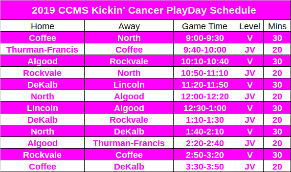CCMS Soccer Team to Host Scrimmage Playday