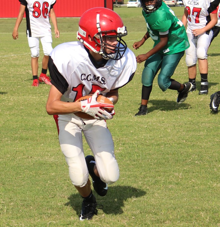 CCMS Football Claims Scrimmage Win over Whitworth-Buchanan
