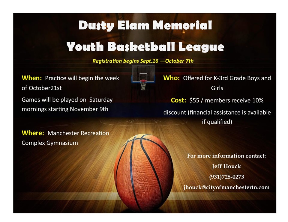 Dusty Elam basketball league sign-ups open Sept. 16