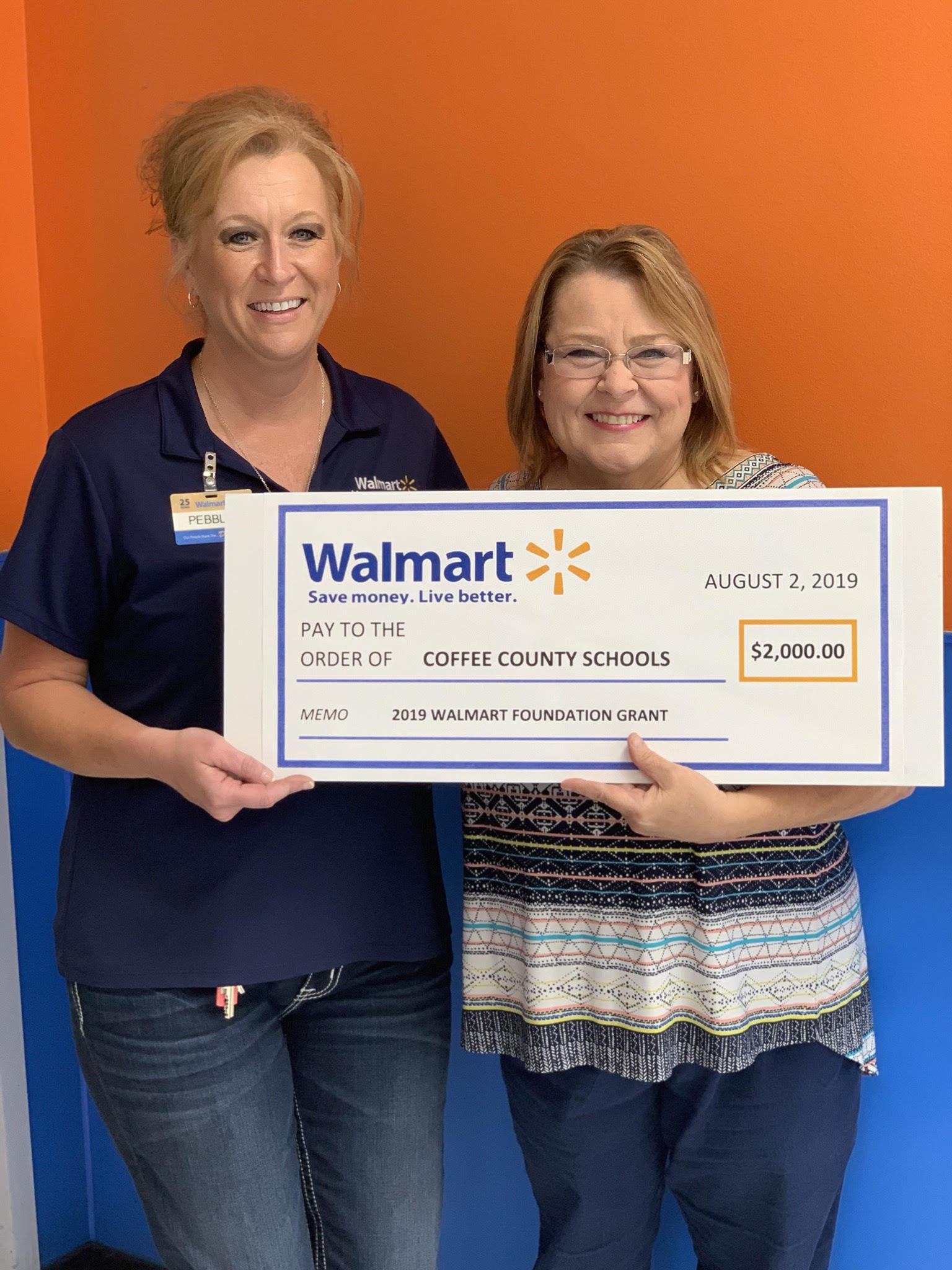 Coffee County Schools’ Student Support Services Department Receives Walmart Foundation Gran
