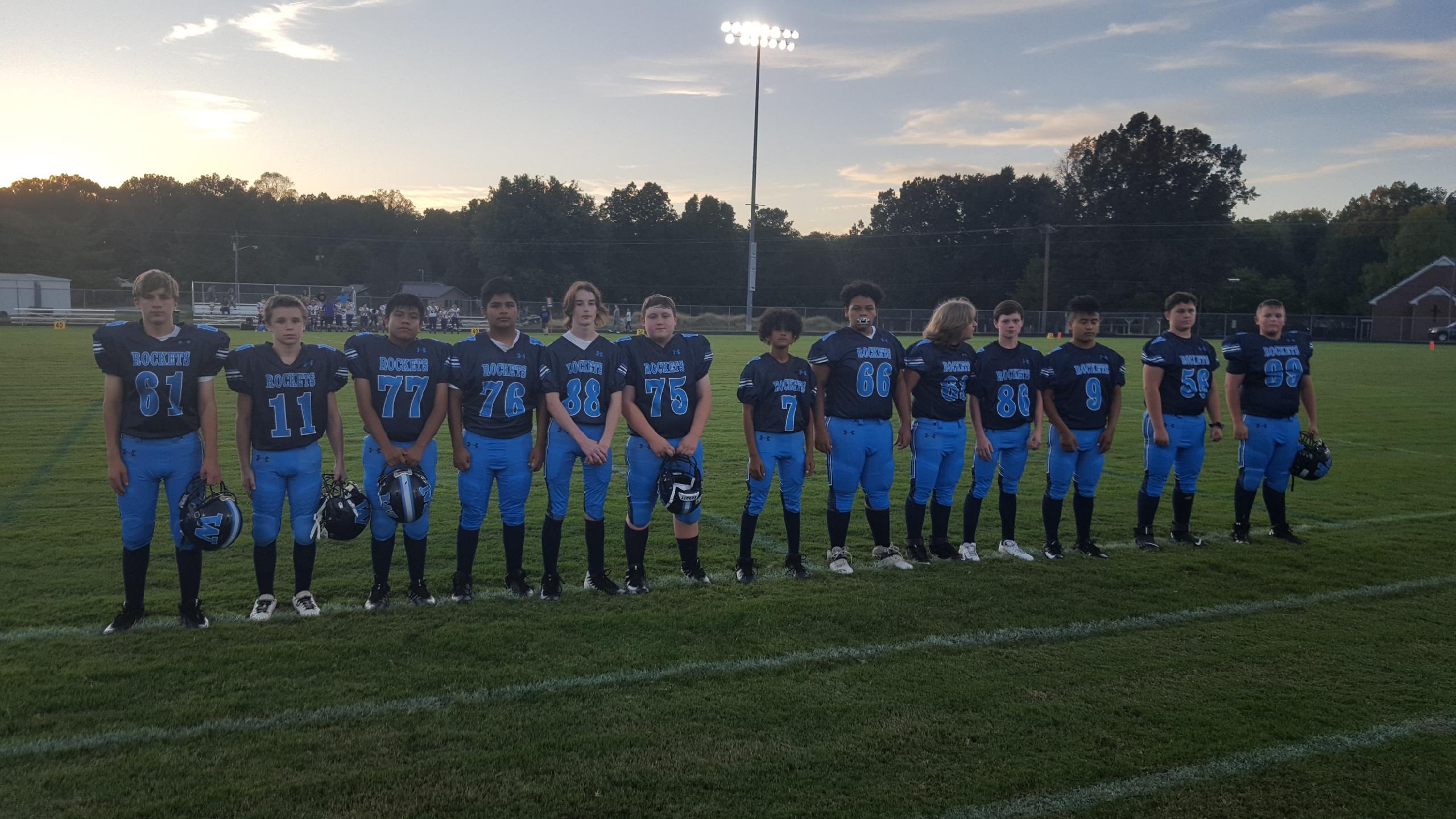 Westwood Football Settles for Tie in JV Contest on 8th Grade Night