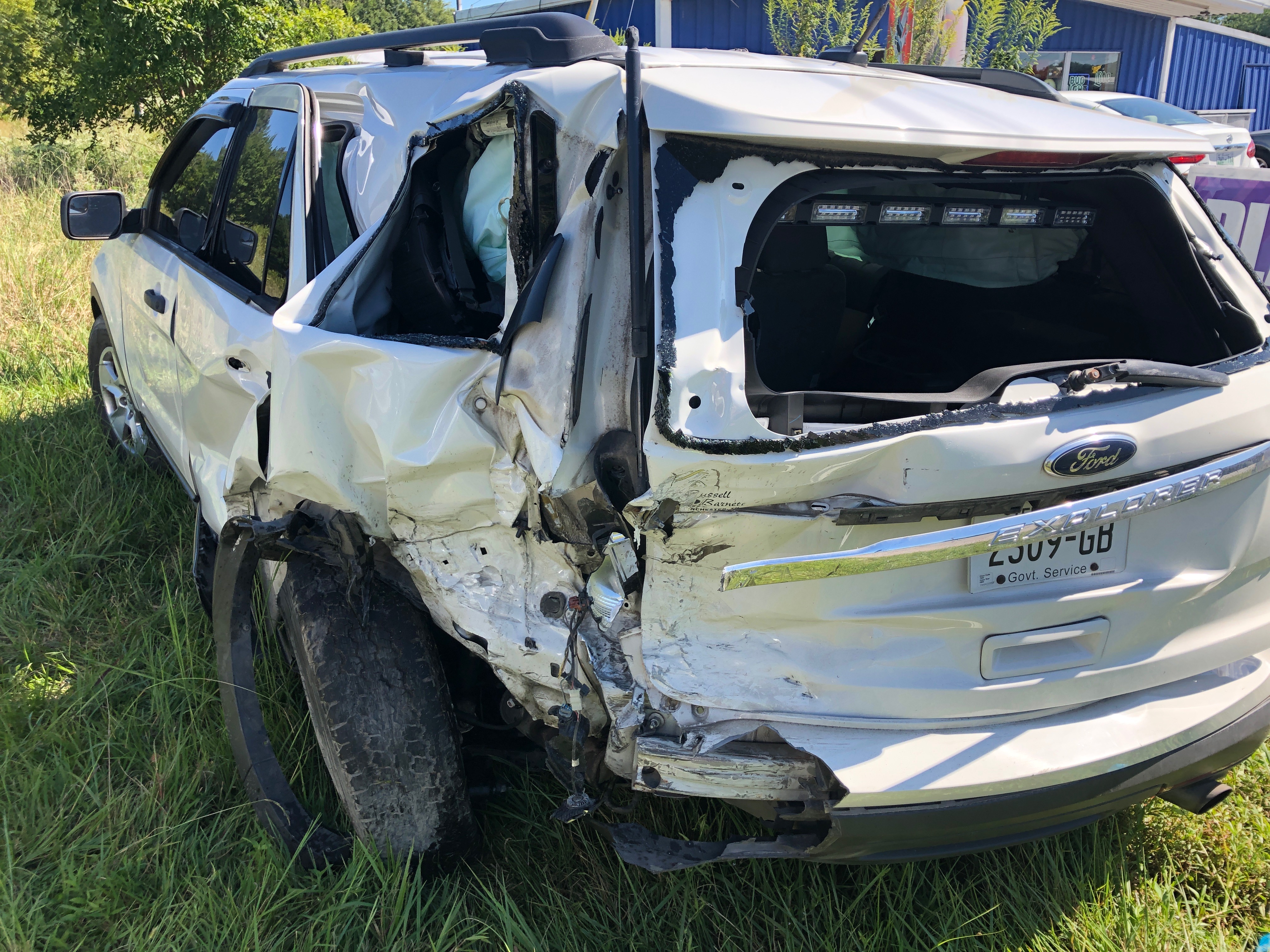 Coffee County deputy avoids injury after vehicle slams into his