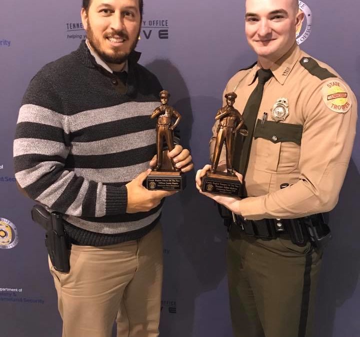 Manchester officer, trooper receive awards