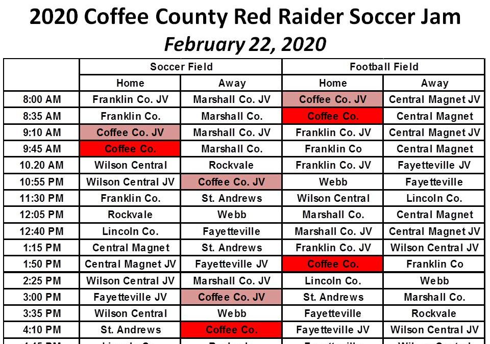Coffee County CHS Soccer to Host Saturday Scrimmage Playday