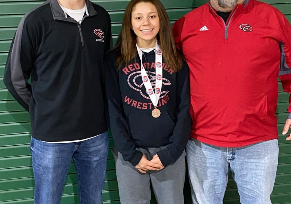Alanna Coker Medals at TSSAA State Wrestling Tournament