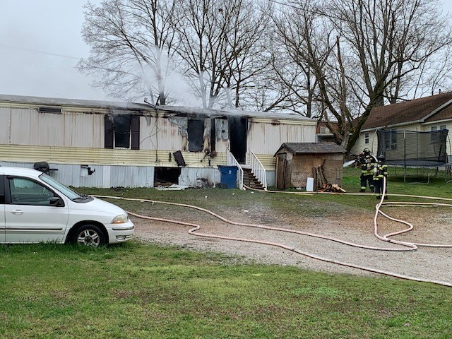 Sunday fire in Manchester displaces 2 families