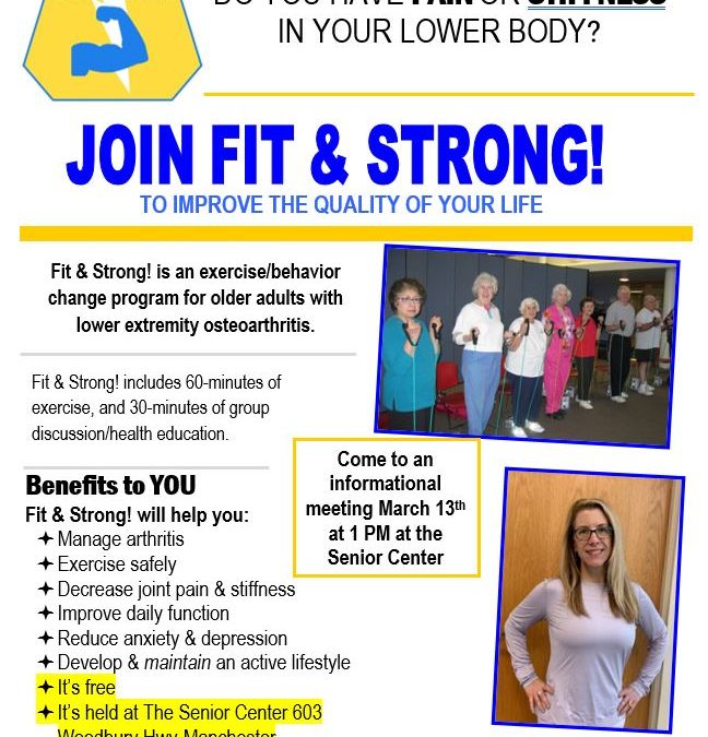 Fit & Strong informational meeting set for Friday