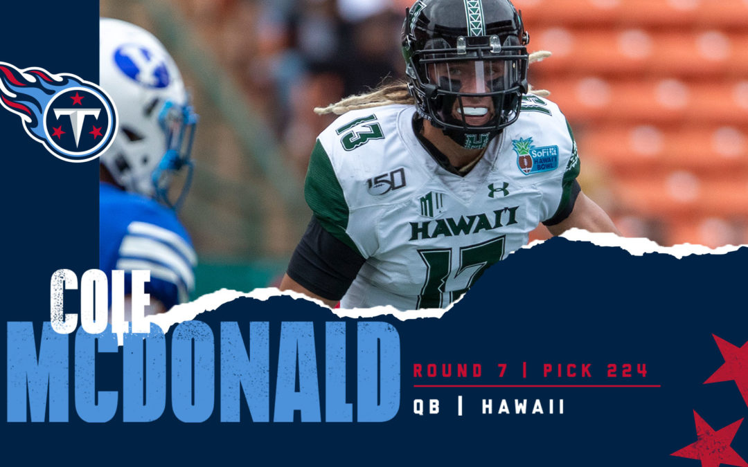 Titans Agree to Terms with QB Cole McDonald