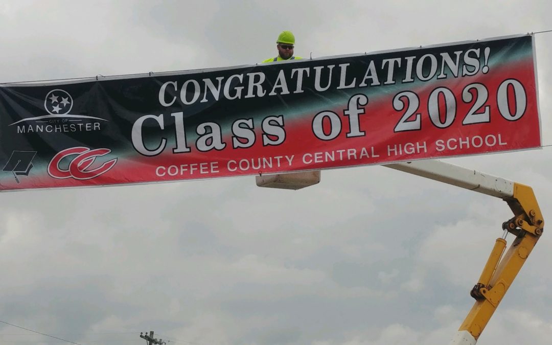 City puts out banners to congratulate CHS Class of 2020; parade is Friday