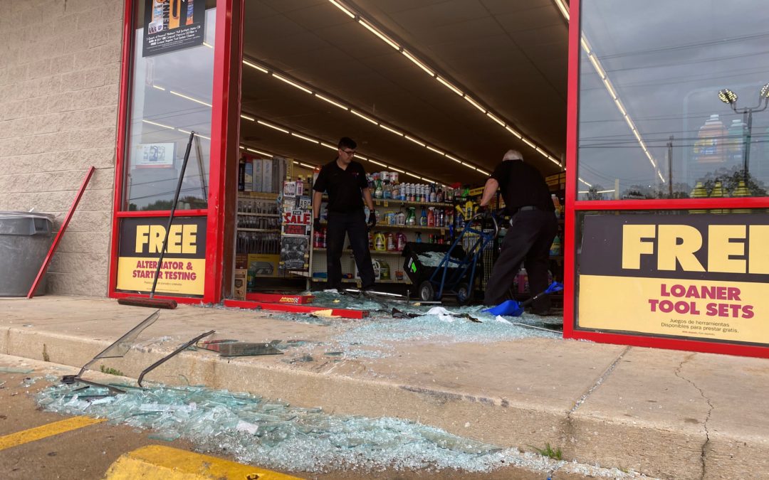 Driver arrested after driving through business Wednesday
