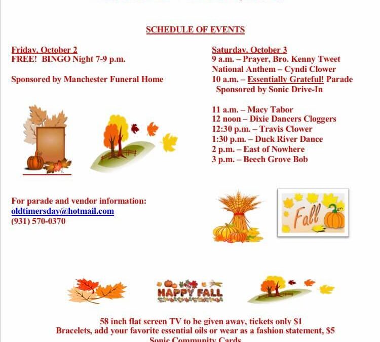 Old Timers Day festivities are Friday, Saturday