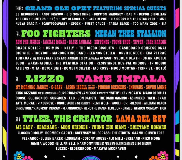 Bonnaroo releases 2021 festival lineup