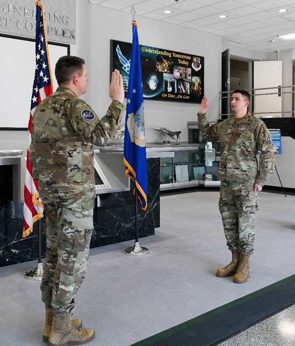 2nd Lt. Michael Hareld becomes first member of US Space Force at Arnold AFB