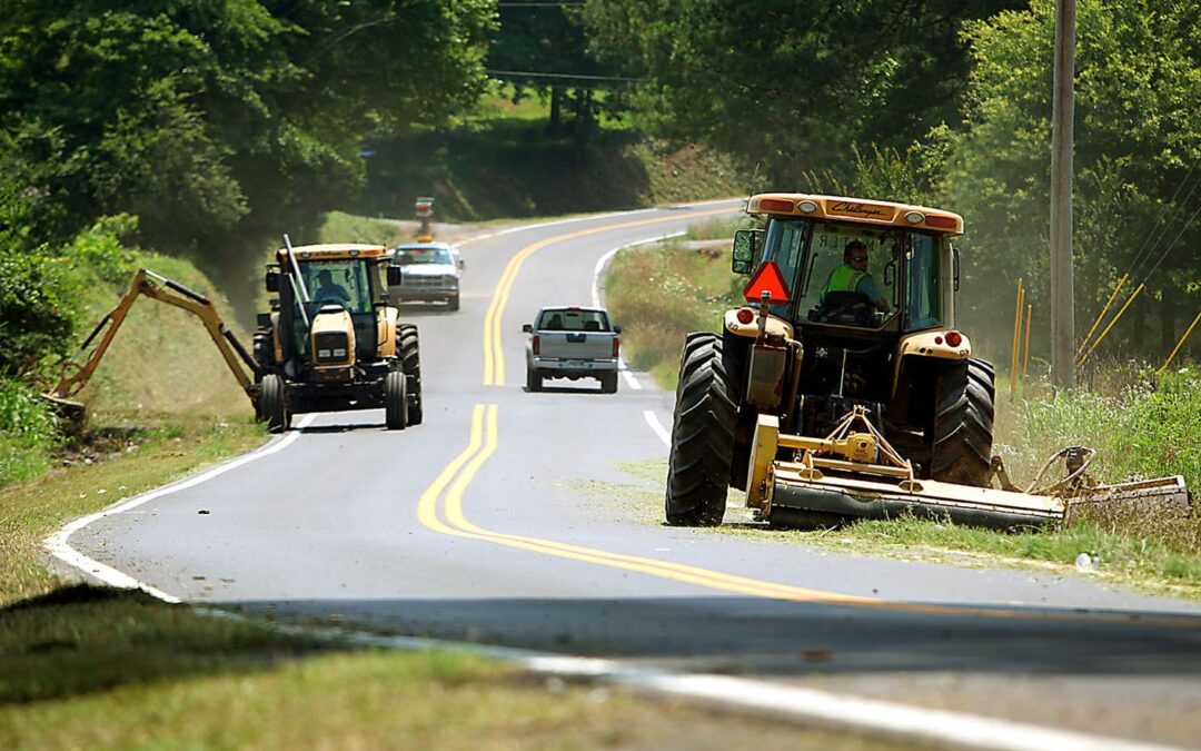 Be aware of Coffee County Highway Department mowers