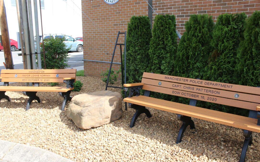City dedicates benches for late Mayor Norman, MPD Captain Patterson