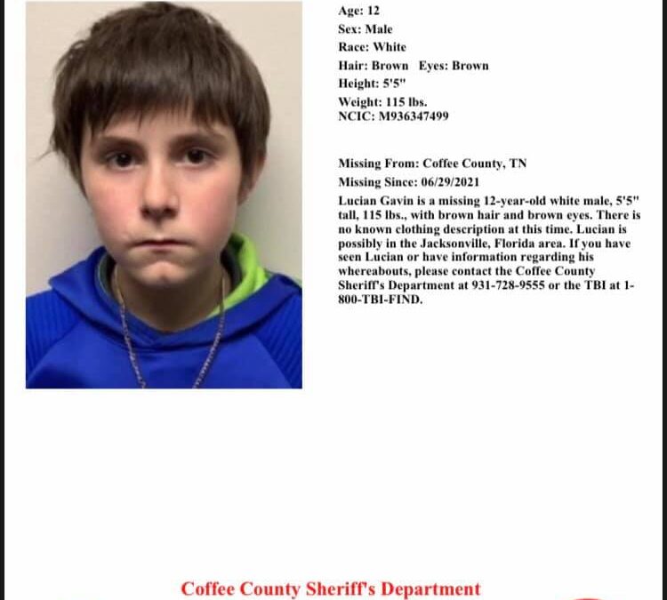 Coffee County Sheriff’s Department searches for missing child