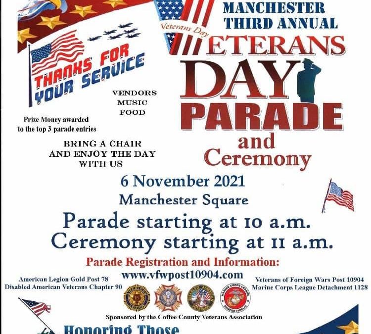 3rd annual Veterans Day Parade is set for Nov. 6