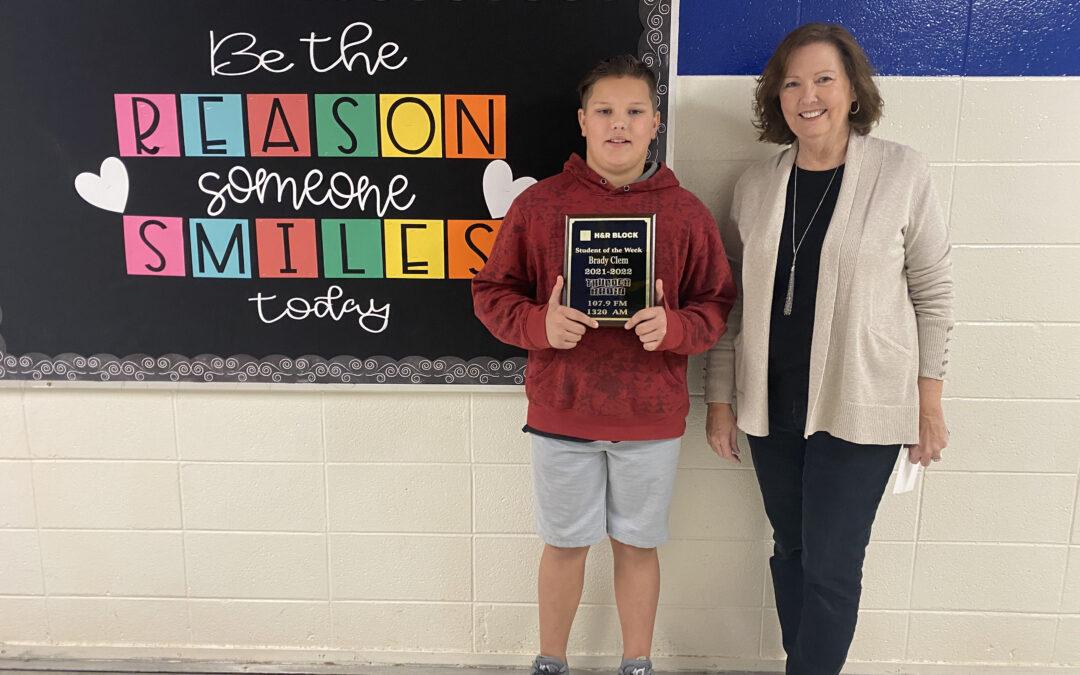 H&R BLOCK STUDENT OF THE WEEK – Brady Clem
