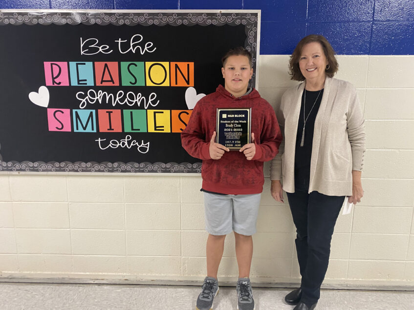 H&R BLOCK STUDENT OF THE WEEK Brady Clem Thunder Radio