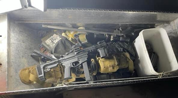 Drugs, guns and money recovered by authorities after pipe bomb explodes